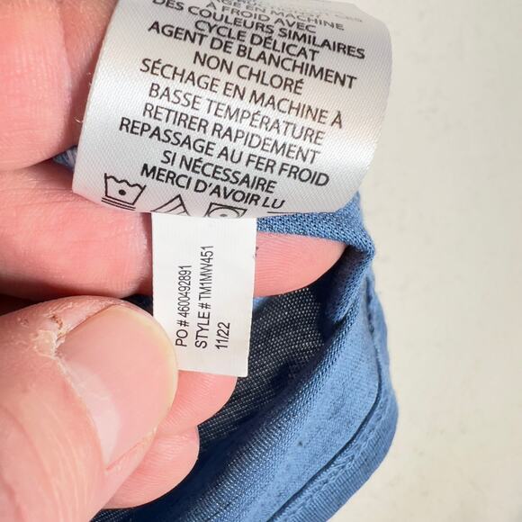 Travis Mathew Golf Polo Shirt Men's 2XL "Textured" Blue w/ Company Branding - Picture 8 of 13